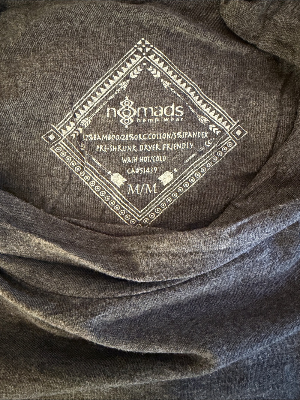 Nomads Hemp Wear Sangria Dress, Organic Cotton & Bamboo, Grey Melange, M-L - Picture 11 of 12